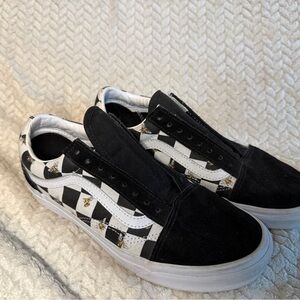 Black and White Checkered Sneakers